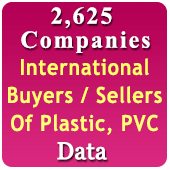 2,625 Companies - International Exporter / Sellers Of Plastic, PVC Products & Materials Data (Dubai, Colombo, Hong Kong, Singapore, New York, Wenzhou Etc.) - In Excel Format