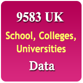 9583 UK School, Colleges, Universities Data - In Excel Format