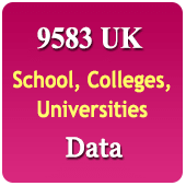 9583 UK School, Colleges, Universities Data - In Excel Format