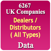 6762 UK Companies - Dealers / Distributors (All Types) Data - In Excel Format