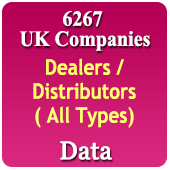 6762 UK Companies - Dealers / Distributors (All Types) Data - In Excel Format