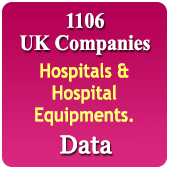 1106 UK Companies Hospitals & Hospital Equipments Data - In Excel Format