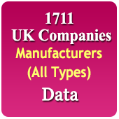 1711 Companies UK Manufacturers (All Types) Data - In Excel Format