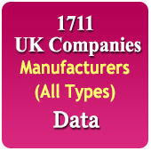 1711 Companies UK Manufacturers (All Types) Data - In Excel Format