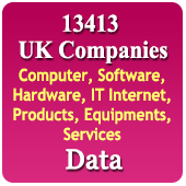 13,413 UK Companies Related To Computer, Software, Hardware, IT, Internet Products, Equipments, Services Data - In Excel Format