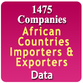 1475 Companies - African Countries Importers & Exporters (All Trades) Data - In Excel Format