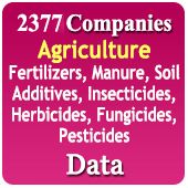 2377 Companies - Agriculture (Fertilizers, Manure, Soil Additives, Insecticides, Herbicides, Fungicides & Pesticides) Data - In Excel Format