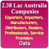 2.38 Lac Australia Companies Related To Computer, Software, School, College, Hotel, Finance, Food, Education, Real Estate, Construction, Interior, Shops, Retailers Etc. (Exporters, Importers, Manufacturers, Distributors, Dealers, Traders Etc.) Data - In Excel Format