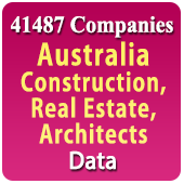 41487 Companies - Australia Construction, Real Estate, Architects (All Types) Data - In Excel Format