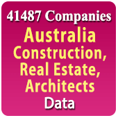 41487 Companies - Australia Construction, Real Estate, Architects (All Types) Data - In Excel Format