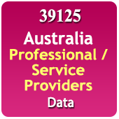 39125 Australia Professional / Service Providers Data - In Excel Format