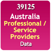 39125 Australia Professional / Service Providers Data - In Excel Format