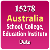 15278 Australia School, Colleges, Education, Institute (All Types) Data - In Excel Format