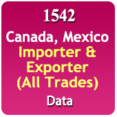 1542 Canada & Mexico (All Trade) Importer & Exporter Data - In Excel Format