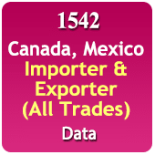 1542 Canada & Mexico (All Trade) Importer & Exporter Data - In Excel Format