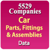 5529 Companies - Car Parts, Fittings & Assemblies Data (All Types) - In Excel Format