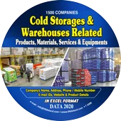 1,500 Companies - Cold Storages, Warehouses & Related Machinery, Equipments & Materials Data - In Excel Format