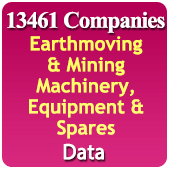 13,461 Companies - Earthmoving & Mining Machinery, Equipment & Spares Data - In Excel Format