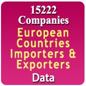 15,222 Companies - European Countries Importers & Exporters (All Trades) Data - In Excel Format