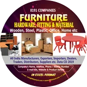 8,191 Companies - Furniture, Hardware, Fitting & Material (Wooden, Steel, Plastic, Office, Home Etc.) Data - In Excel Format