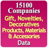 15100 Companies - Gift, Novelties, Decoratives Products, Materials & Accessories (Corporate, Business, Festivals, Advertising) Data - In Excel Format