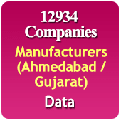 12934 Ahmedabad / Gujarat Manufacturers (All Trades) Data - In Excel Format