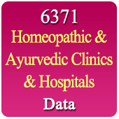 6371 All India Homeopathic & Ayurvedic Clinics & Hospitals (All Types) Data - In Excel Format