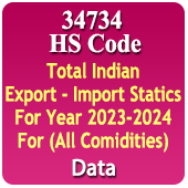 34734 HS Code Wise Total Indian Export - Import Statics For Year 2023-2024 For (All Commodities) Data - In Excel Format