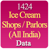 1424 All India Ice Cream Shops / Parlors Data - In Excel Format