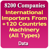 8200 Companies - International Importers From + 120 Countries Related To Machinery (All Types) Data - In Excel Format