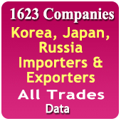 1623 Companies - Korea, Japan, Russia Importers & Exporters (All Trades) Data - In Excel Format