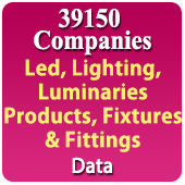 39,150 Companies - Led, Lighting, Luminaries Products, Fixtures & Fittings Data - In Excel Format