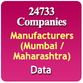 24733 Mumbai / Pune / Maharashtra Manufacturers (All Trades) Data - In Excel Format