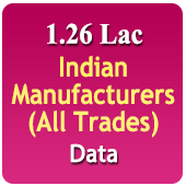 1.26 Lac Companies - Indian Manufacturers (All Trades) Data - In Excel Format