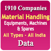 1910 Companies - Material Handling Equipments, Machines & Spares Data - In Excel Format