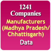 1241 Madhya Pradesh / Chhattisgarh Manufacturers (All Trades) Data - In Excel Format