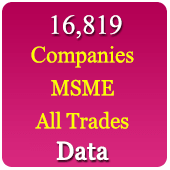 16,819 Companies MSME Members All India - All Trades Data - In Excel Format