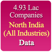 4.93 Lac Companies from NORTH INDIA Business, Industry, Trades ( All Types Of SME, MSME, FMCG, Manufacturers, Corporates, Exporters, Importers, Distributors, Dealers) Data (Delhi & NCR, U.P. & U.K., Haryana, Punjab, H.P, Chandigarh, Rajasthan etc.) 