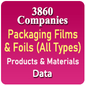 3860 Companies - Packaging Films & Foils (All Types) Products & Materials Data - In Excel Format