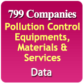 799 Companies - Pollution Control Equipments, Materials & Services Data - In Excel Format