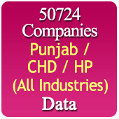 50724 Companies from PUNJAB / CHANDIGARH / HIMACHAL PRADESH Business, Industry, Trades ( All Types Of SME, MSME, FMCG, Manufacturers, Corporates, Exporters, Importers, Distributors, Dealers) Data - In Excel Format