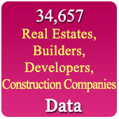 34,657 Real Estates, Builders, Developers, Construction Companies (All India) Data - In Excel Format