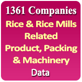 1361 Companies - Rice & Rice Mills Related Product, Packing & Machinery Data - In Excel Format