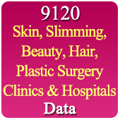 9120 Skin, Slimming, Beauty, Hair, Plastic Surgery Clinics & Hospitals (All Types) Data - In Excel Format