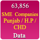 Punjab / Chandigarh / HP 63,856 SME (Small & Medium Companies) (All Trades) Data - In Excel Format