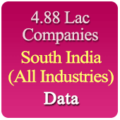 4.88 Lac Companies from SOUTH INDIA Business, Industry, Trades ( All Types Of SME, MSME, FMCG, Manufacturers, Corporates, Exporters, Importers, Distributors, Dealers) Data (Tamil Nadu, Andhra Pradesh, Telangana, Karnataka, Kerala , Pondicherry) 