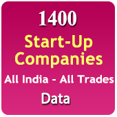 1400 Start-Up Companies (All India- All Trade) Data - In Excel Format