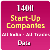 1400 Start-Up Companies (All India- All Trade) Data - In Excel Format