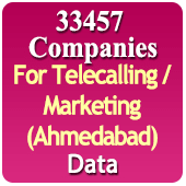 For Telecalling / Marketing Data From Ahmedabad - 33,457 B2B Companies Data - All Types Manufacturers, Exporters, Importers, Corporates, Distributors, Dealers, Retailers, Professionals Etc. - In Excel Format