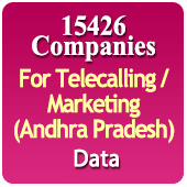 For Telecalling / Marketing Data From Andhra Pradesh - 15,426 B2B Companies Data - All Types Manufacturers, Exporters, Importers, Corporates, Distributors, Dealers, Retailers, Professionals Etc. - In Excel Format